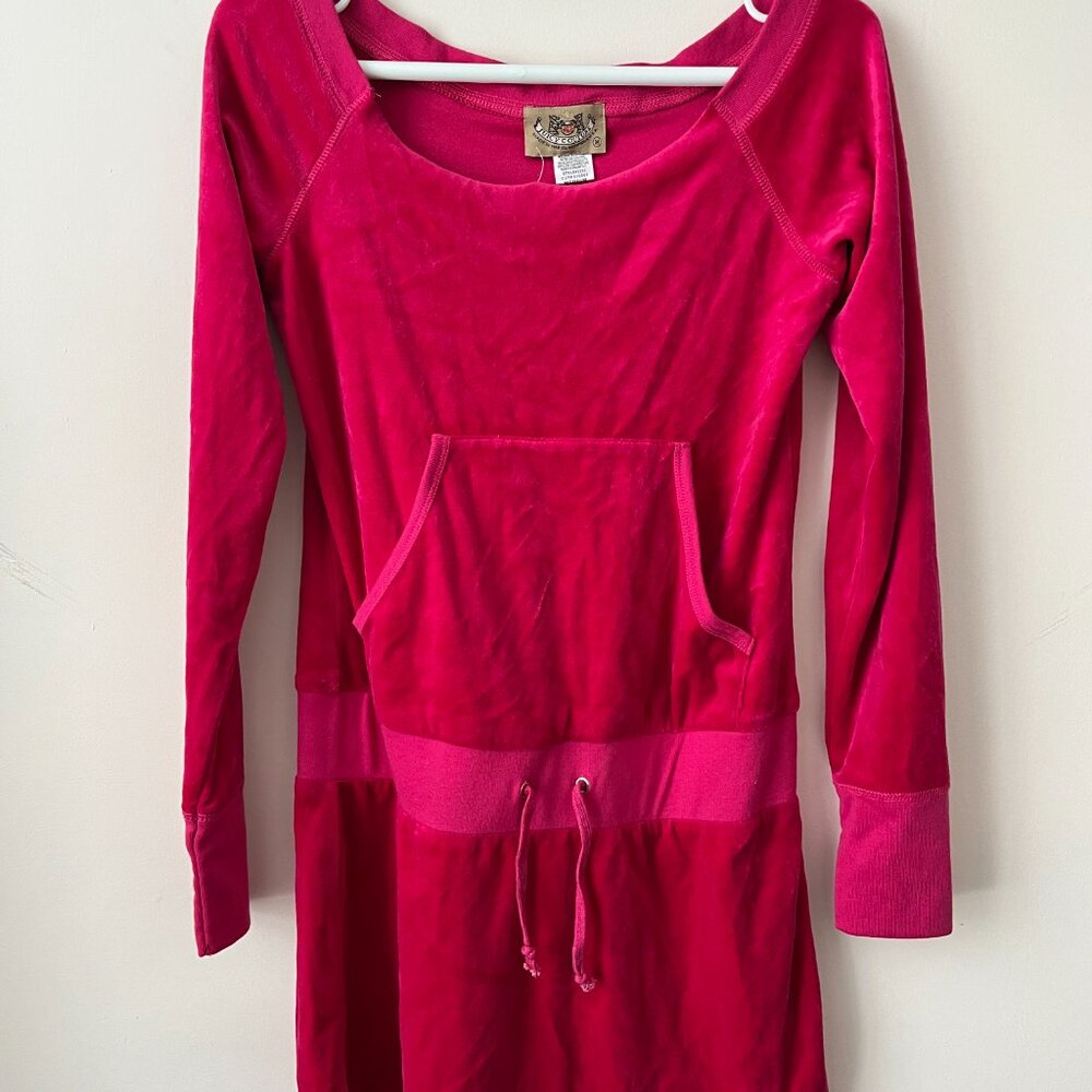 NWT juicy Couture velvet mini dress hot pink size M